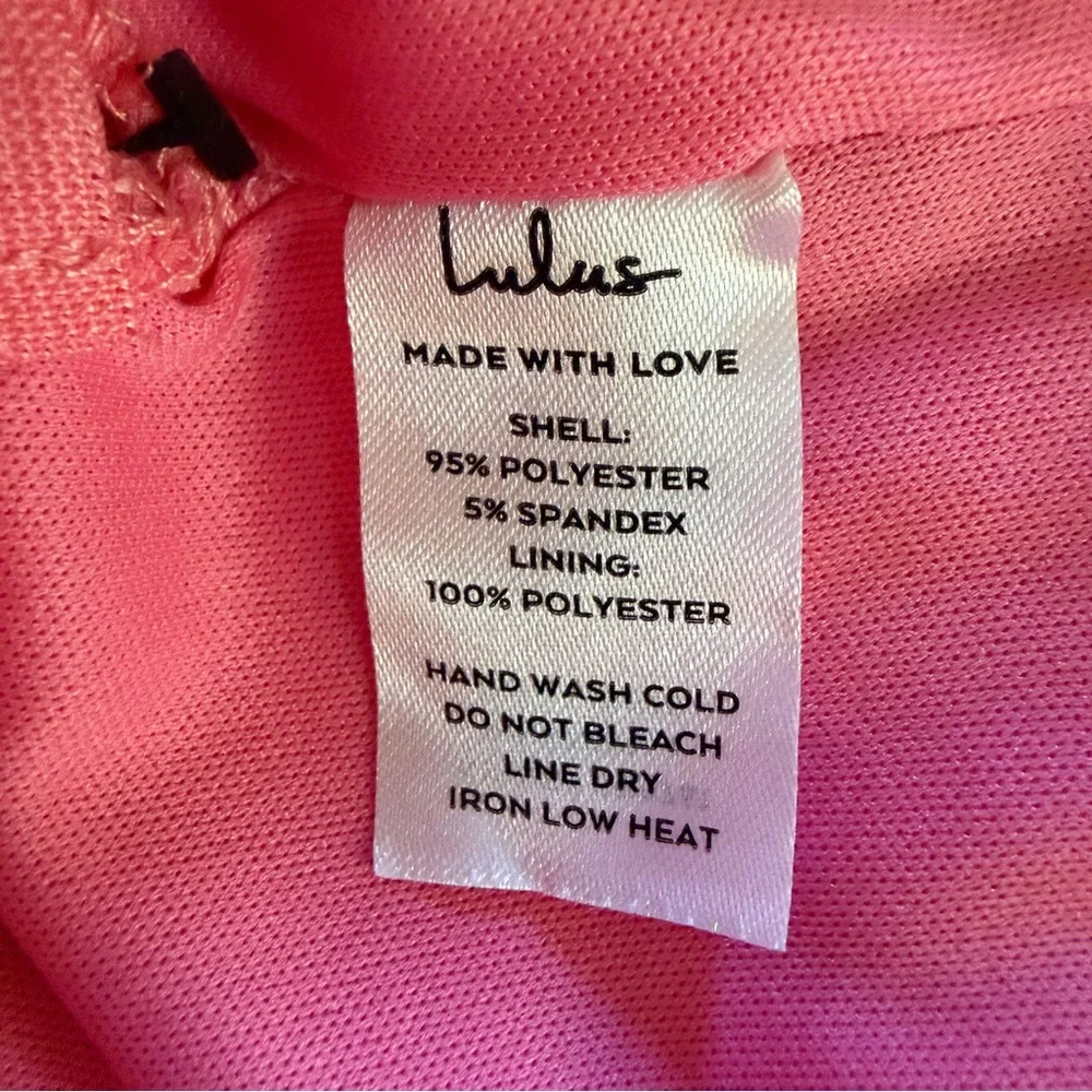 Lulus Malibu Magic Pink And Orange Color Block Midi Dress Leg Slit Size Small